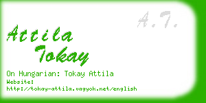 attila tokay business card